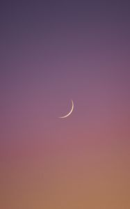 Preview wallpaper moon, sky, minimalism, dusk, purple