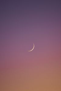 Preview wallpaper moon, sky, minimalism, dusk, purple