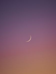 Preview wallpaper moon, sky, minimalism, dusk, purple