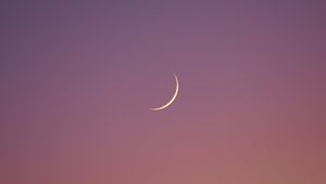 Preview wallpaper moon, sky, minimalism, dusk, purple