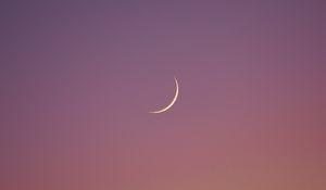 Preview wallpaper moon, sky, minimalism, dusk, purple