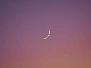 Preview wallpaper moon, sky, minimalism, dusk, purple