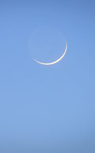 Preview wallpaper moon, sky, minimalism, blue
