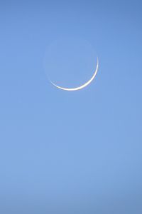 Preview wallpaper moon, sky, minimalism, blue