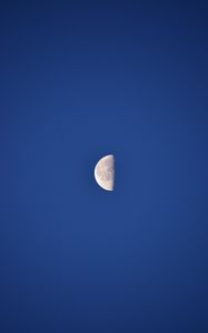 Preview wallpaper moon, sky, minimalism, night, blue