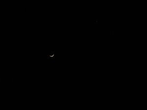 Preview wallpaper moon, sky, night, minimalism, black