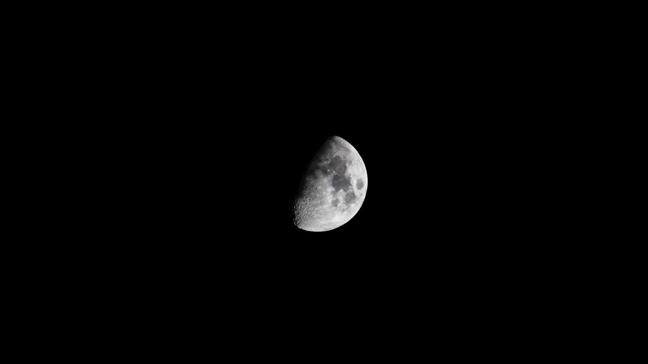 Wallpaper moon, sky, night, black