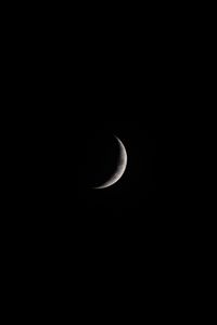 Preview wallpaper moon, sky, night, black, minimalism
