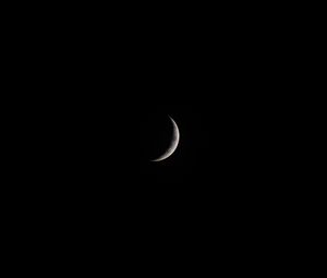 Preview wallpaper moon, sky, night, black, minimalism