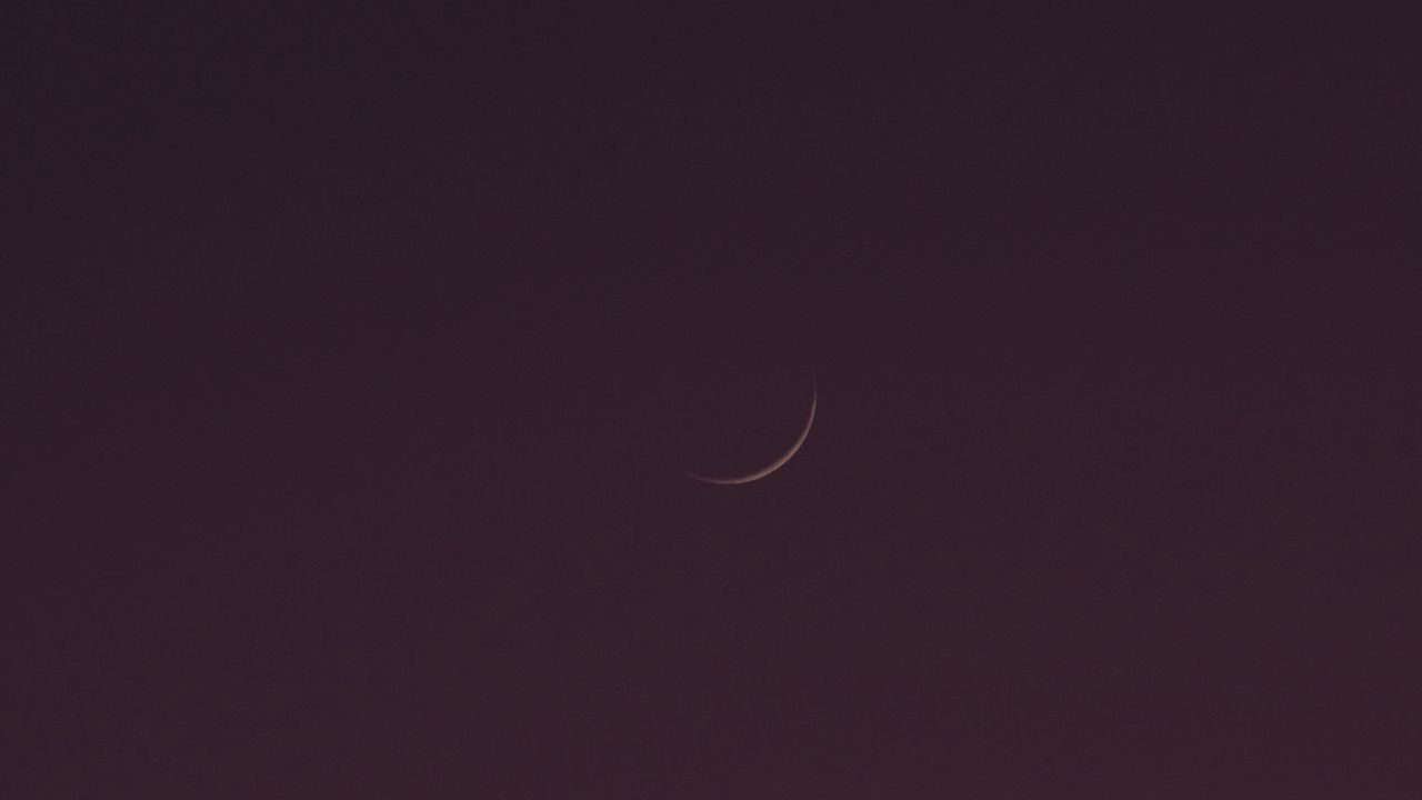 Wallpaper moon, sky, night, minimalism