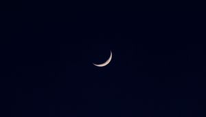 Preview wallpaper moon, sky, night, black, minimalism, darkness