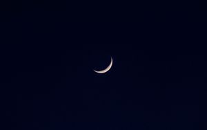 Preview wallpaper moon, sky, night, black, minimalism, darkness