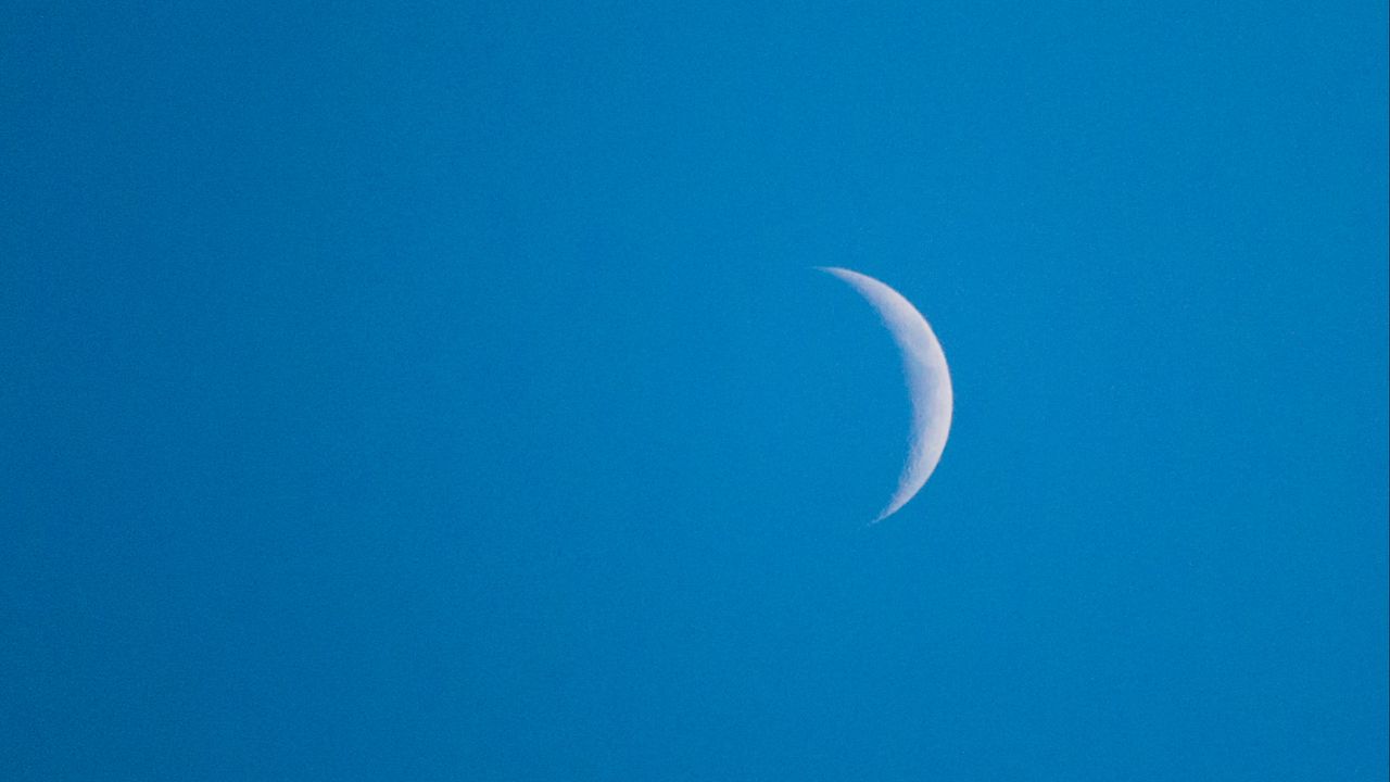 Wallpaper moon, sky, night, blue