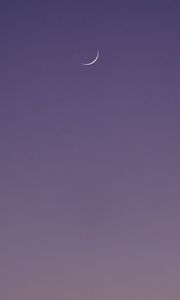 Preview wallpaper moon, sky, purple, minimalism