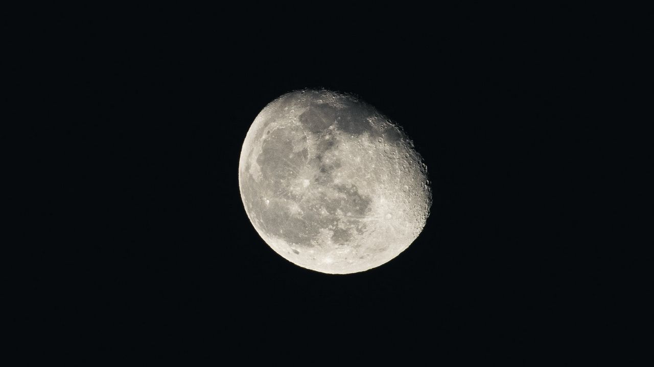 Wallpaper moon, space, dark, darkness