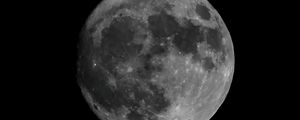 Preview wallpaper moon, space, night, full moon, craters