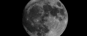 Preview wallpaper moon, space, night, full moon, craters