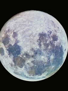 Preview wallpaper moon, space, satellite, craters, planet