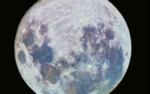 Preview wallpaper moon, space, satellite, craters, planet