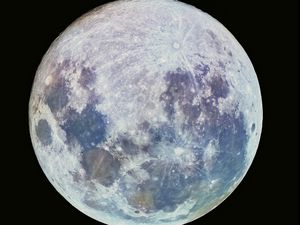 Preview wallpaper moon, space, satellite, craters, planet