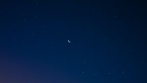 Preview wallpaper moon, starry sky, sky, gradient