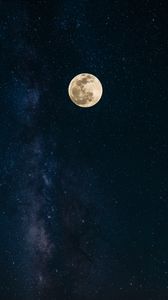 Preview wallpaper moon, starry sky, space