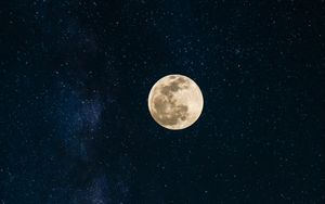 Preview wallpaper moon, starry sky, space