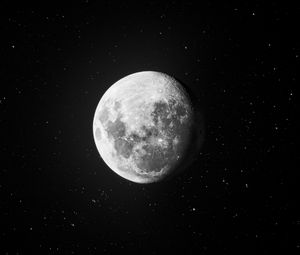 Preview wallpaper moon, stars, space, dark, astronomy