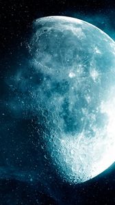 Preview wallpaper moon, stars, space, satellite