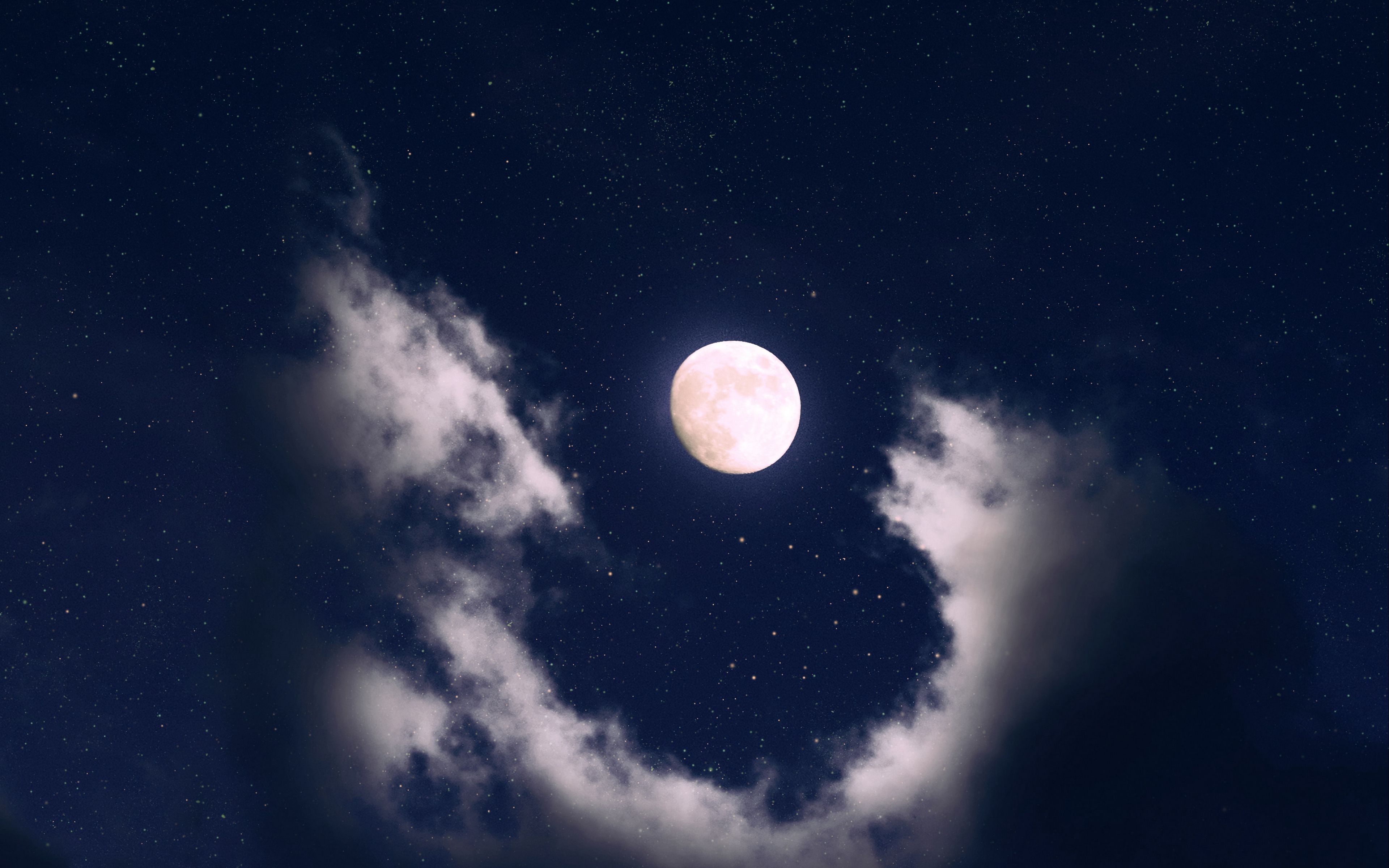 Ночная небо звезды луна