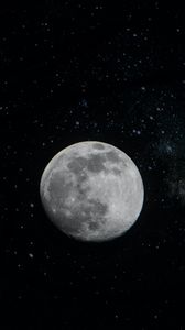Preview wallpaper moon, stars, starry sky, night, space