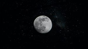 Preview wallpaper moon, stars, starry sky, night, space