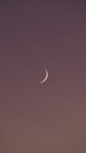 Preview wallpaper moon, sunset, sky, gradient, minimalism