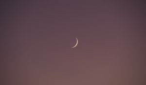 Preview wallpaper moon, sunset, sky, gradient, minimalism