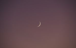 Preview wallpaper moon, sunset, sky, gradient, minimalism