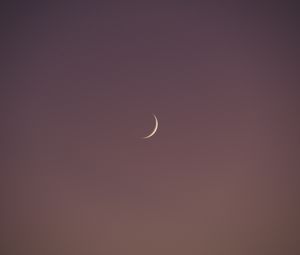 Preview wallpaper moon, sunset, sky, gradient, minimalism