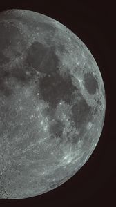 Preview wallpaper moon, surface, relief, satellite, space