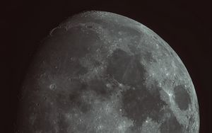 Preview wallpaper moon, surface, relief, satellite, space