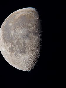 Preview wallpaper moon, surface, relief, space, dark, shadow