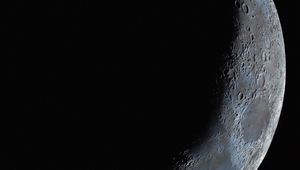 Preview wallpaper moon, surface, relief, craters, dark