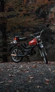 Preview wallpaper moped, motorcycle, bike, helmet