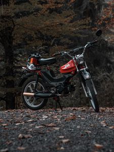Preview wallpaper moped, motorcycle, bike, helmet