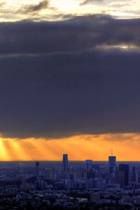 Preview wallpaper morning, sky, buildings, view from the top