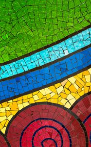 Preview wallpaper mosaic, colorful, patterns, wall, details