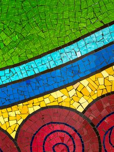 Preview wallpaper mosaic, colorful, patterns, wall, details