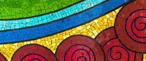 Preview wallpaper mosaic, colorful, patterns, wall, details