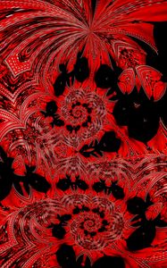 Preview wallpaper mosaic, fractal, pattern, red, abstraction