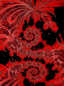 Preview wallpaper mosaic, fractal, pattern, red, abstraction