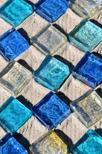 Preview wallpaper mosaic, glass, sand, texture, blue