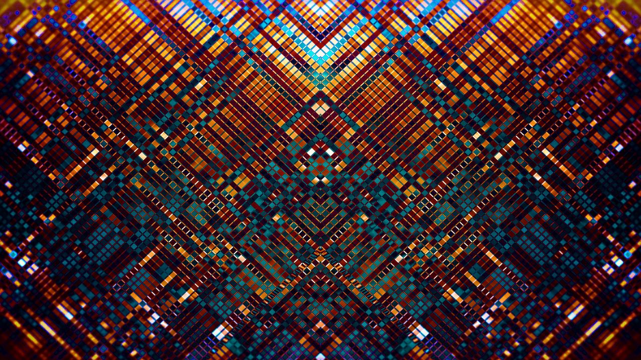 Wallpaper mosaic, multicolored, pattern, abstraction, fractal